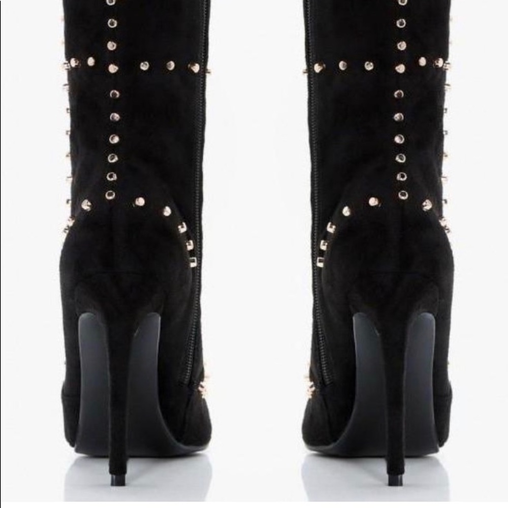 Studded Gold Booties NIB 7.5 - Picture 5 of 8